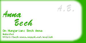 anna bech business card